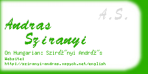 andras sziranyi business card